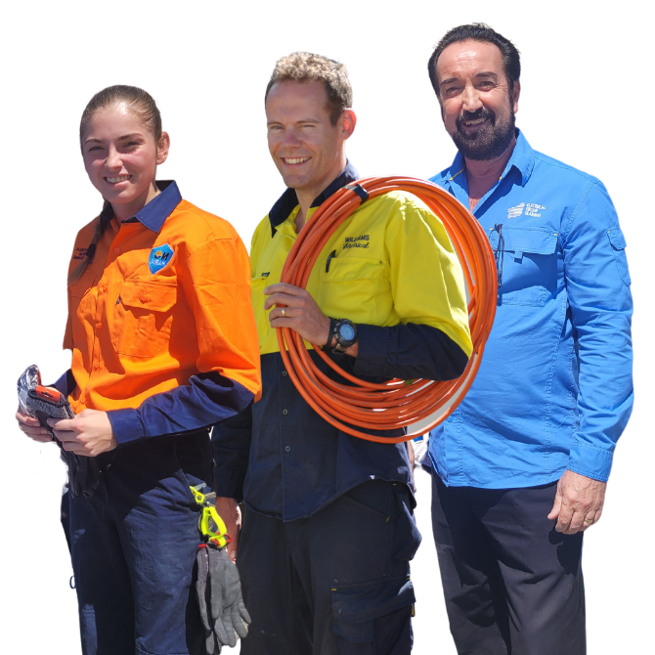 3 Electricians Posing For Camera